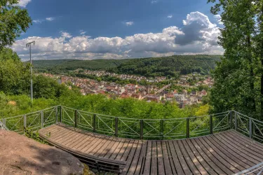 Blick von Aussichtsplattform Kanzel auf Rodalben