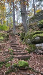 Treppe hoch zur Kanzel-Aussichtsplattform