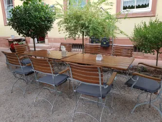 Tisch im Biergarten