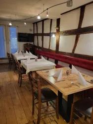 Gastraum mit Fachwerk