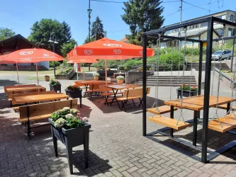 Außenbereich Dorfcafé Leimen