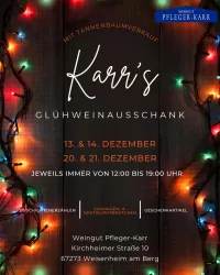 Plakat Glühweinausschank (© Weingut Pfleger-Karr)