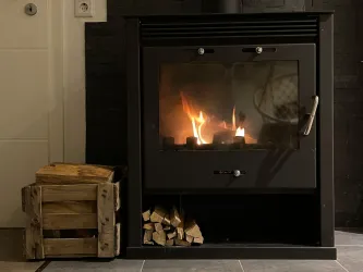 Kamin (© Wohlfühlhaus Quell)