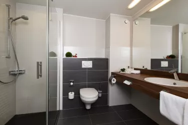 Vinotel Schreieck Bad Doppelzimmer (© Weingut Schreieck)