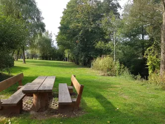 Sitzgruppe am Wohnmobilstellplatz