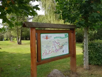 Informationstafel am Wohnmobilstellplatz