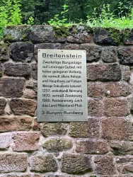 Infotafel Hauptburg Ruine Breitenstein