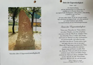 Info-Stein der Eigenständigkeit-Elmstein