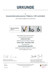 Urkunde Barrierefrei - Reisen für Alle