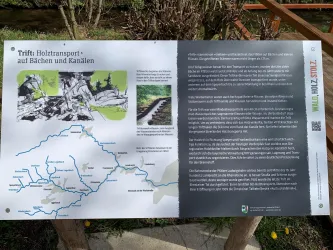 Infotafel 3_Trift_Holztransport auf Bächen