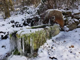 Karlsbrunnen im Winter