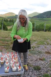 Ursula Abel-Baur bei einer Führung
