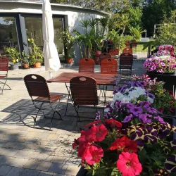 Sonnige Terrasse