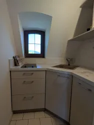 Kleine Küche mit viel Stauraum