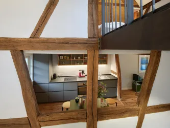 Blick von der Wendeltreppe