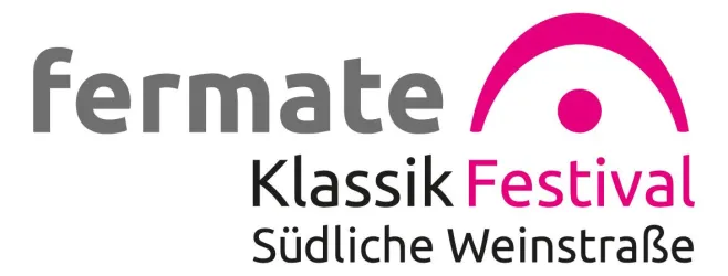 Logo des "fermRat Klassik Festivals" in der Südlichen Weinstraße. Es zeigt den Festivalnamen in modernem Design und lebendigen Farben.