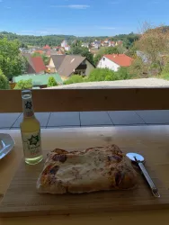 Terrasse groß Pizza