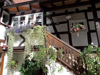 Zugang zur Ferienwohnung über Treppe