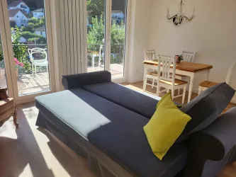 Schlafsofa im ausgeklappten Zustand