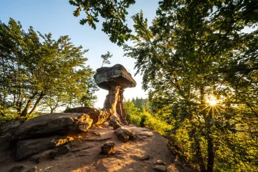 Teufelstisch Felsformation im Pfälzerwald