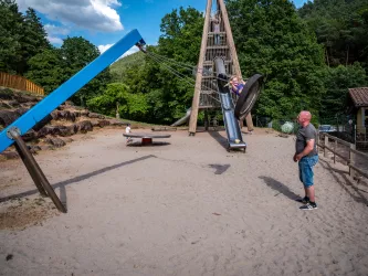 Austoben auf den Spielplätzen im Wild- und Wanderpark in Silz