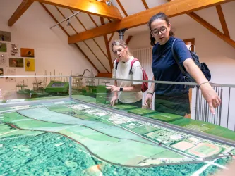 Bewässerungsmodell der Queichwiesen im Storchenzentrum Bornheim