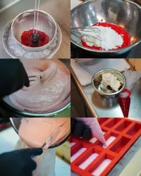 Step 2 Erdbeer-Quarkcreme im Schokomantel