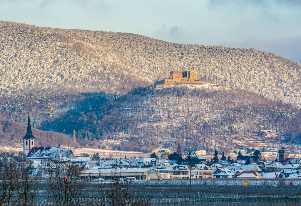 Blick auf Maikammer und Hambacher Schloss