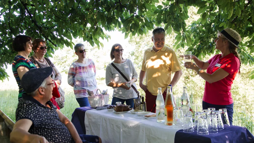 Rast mit Wein- und Kulturbotschafterin der Pfalz im Grünen