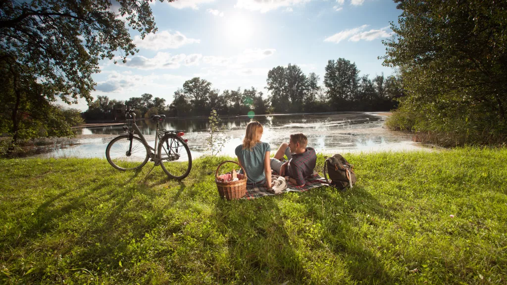 Schönes Picnic am Altrhein