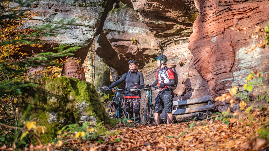 Mountainbike fahren im Mountainbikepark