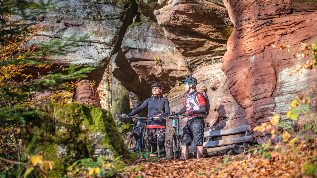 Mountainbike fahren im Mountainbikepark
