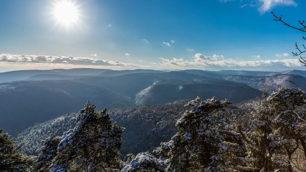 Blick vom Rahnfels im Winter