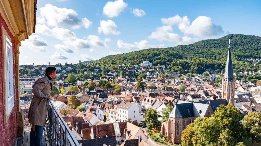 Ausblick von der Stiftskirche in Neustadt an der Weinstraße