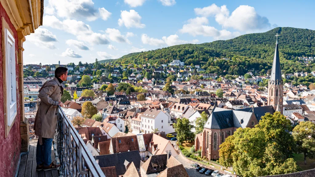 Ausblick von der Stiftskirche in Neustadt an der Weinstraße