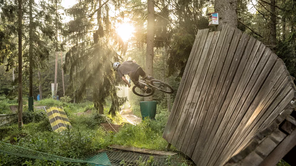 Action im Bikepark Trippstadt