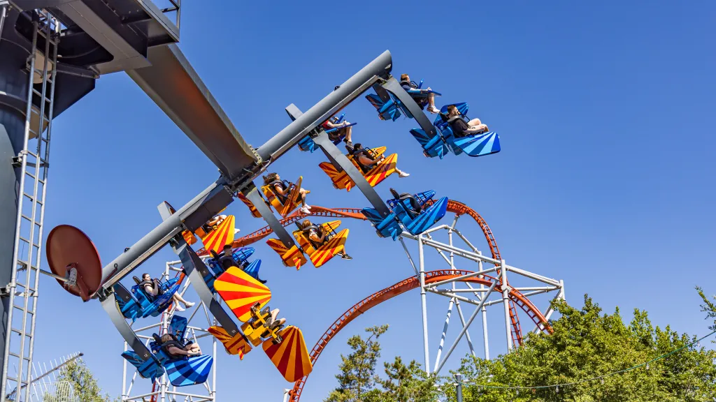 Fahrgeschäfte im Plopsaland in Haßloch