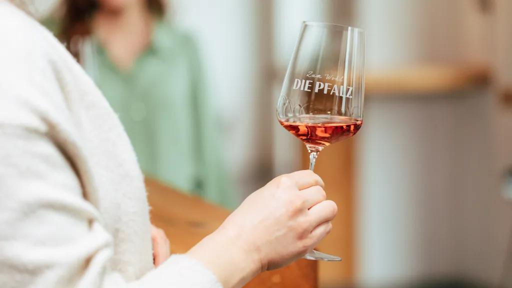 Zum Wohl die Pfalz Weinglas