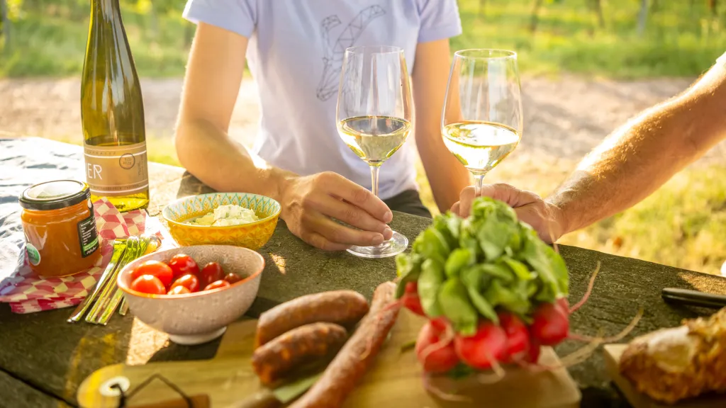 Picknick bei der Radtour 