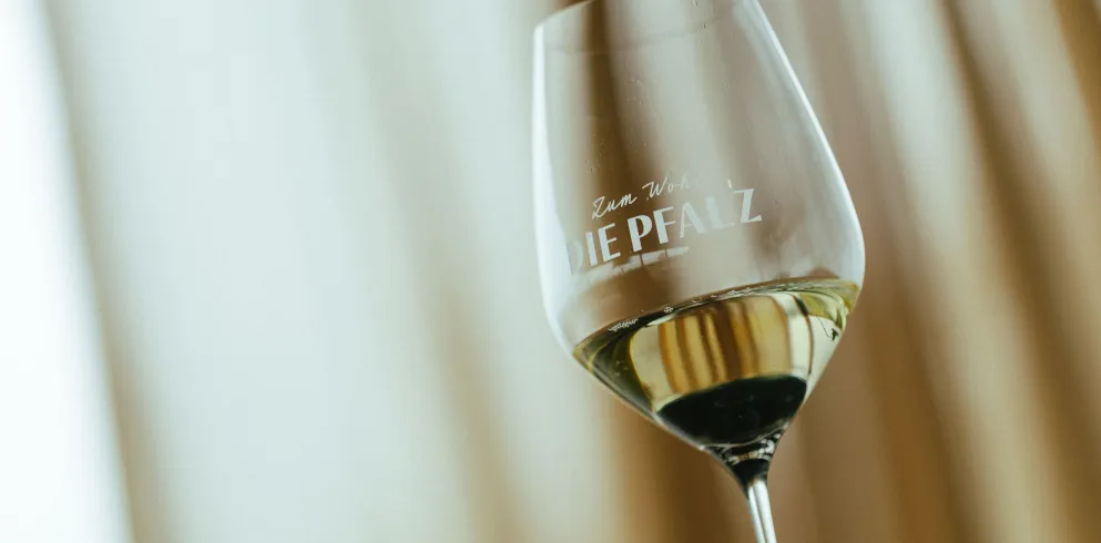 Zum Wohl die Pfalz Weinglas