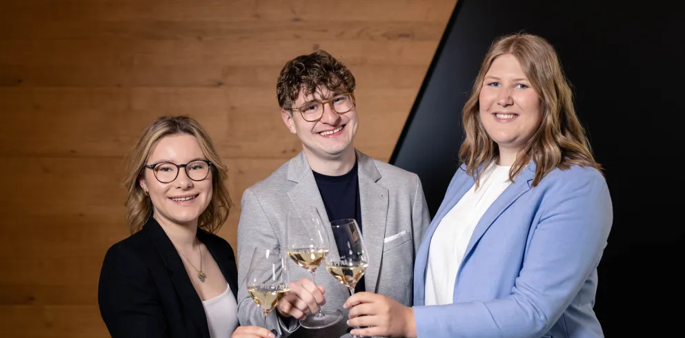 Neues #teampfalz - v.l.n.r. Emely Mugler, Johannes Keller, Sandra Krebs