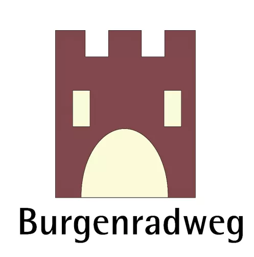 Logo und Markierung Burgenradweg