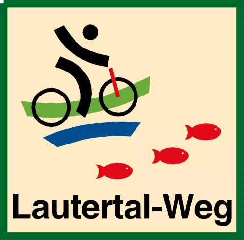 Logo und Markierung Lautertal-Radweg