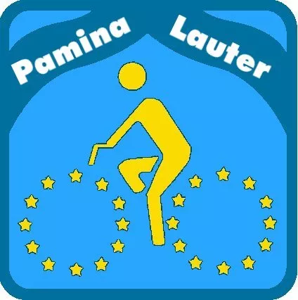 Logo und Markierung Dt.-frz. Pamina-Radweg Lautertal 