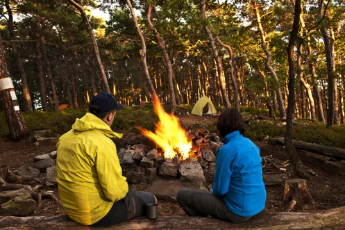 Lagerfeuer am Trekking Platz