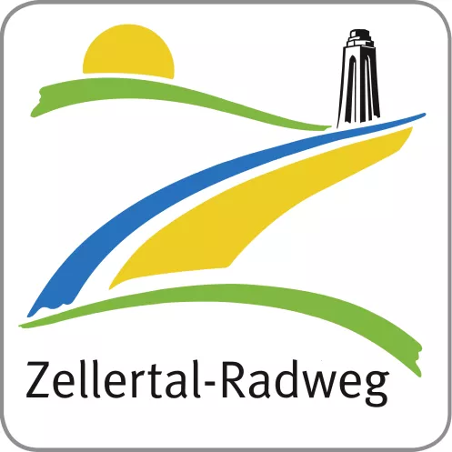 Logo und Markierung Zellertal-Radweg