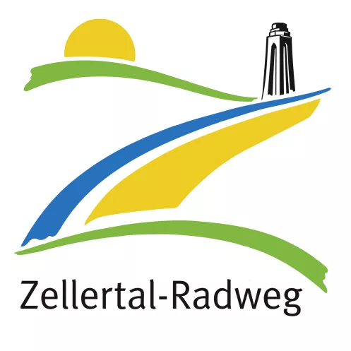 Logo und Markierung Zellertal-Radweg 