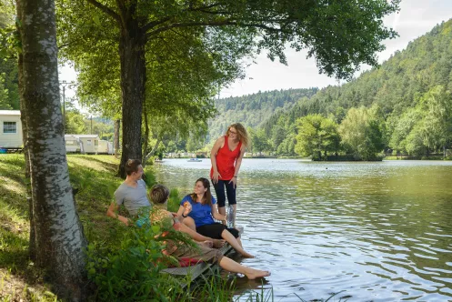 Der Clausensee bei Waldfischbach-Burgalben im Pfälzerwald