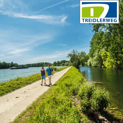 Treidlerweg entlang des Rheines