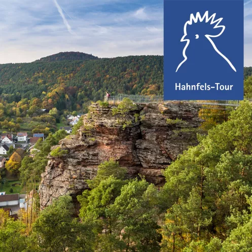 Hahnfels-Tour mit Blick auf den Hahnfels